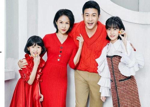 四口全家福照片造型,幸福瞬间定格时光